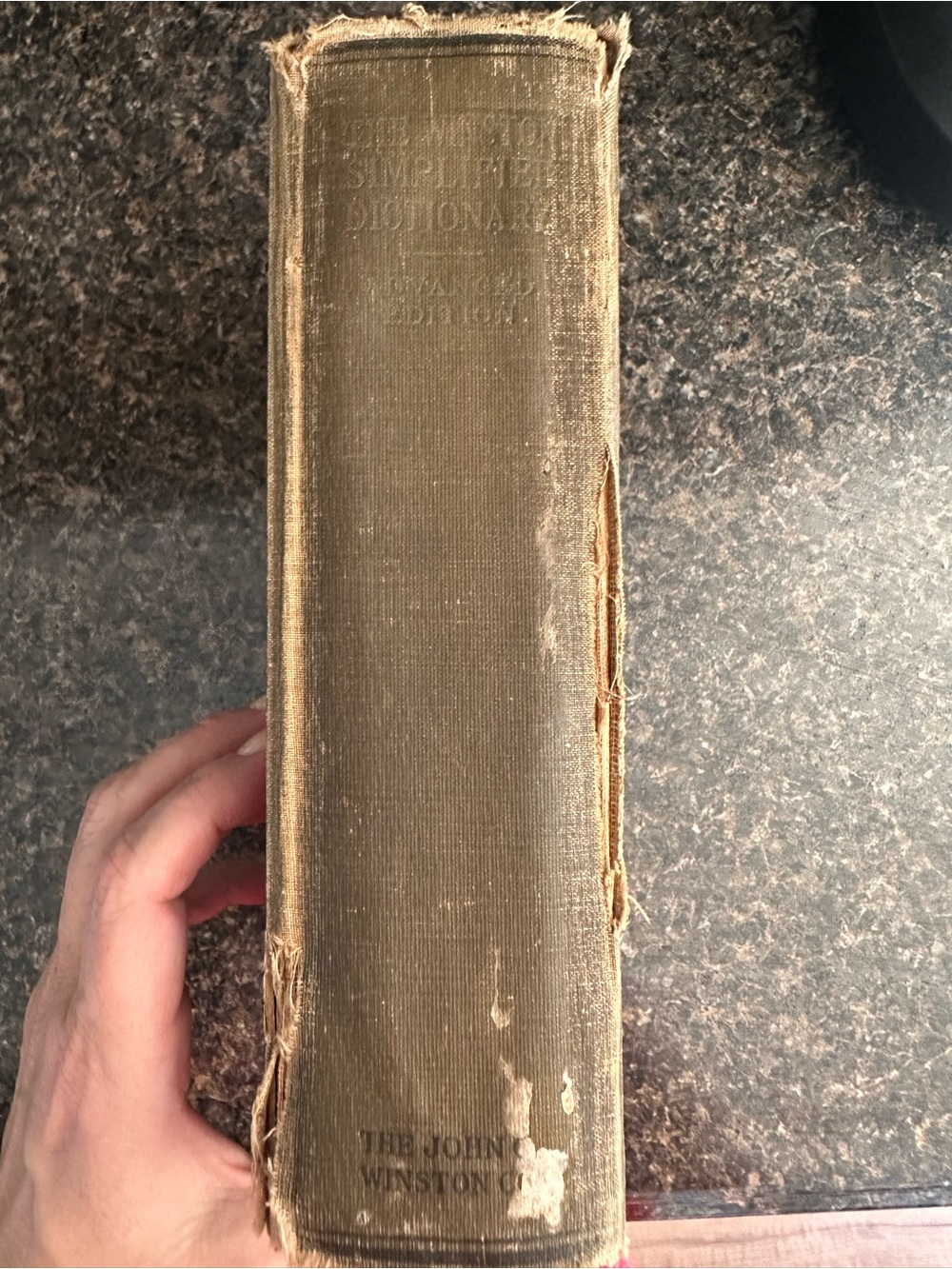 The Winston Simplified Dictionary - Olive Green Hardcover Vintage 1927 USA - Picture 4 of 6
